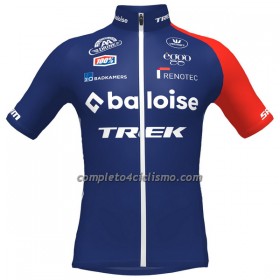 Maglia 2023 Baloise-Trek Lions Manica Corta Blu Scuro